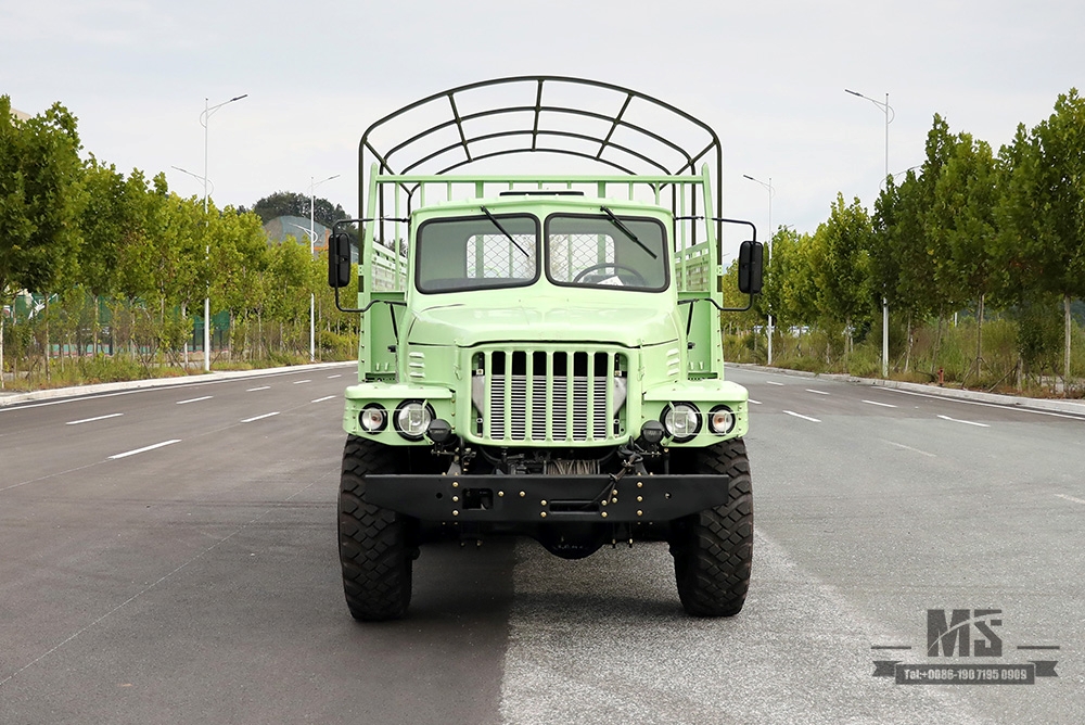 Dongfeng Six Wheel Drive EQ2100 Off Road Truck_190hp Dongfeng 6×6 3.5T Three Axle Single Row Pointed Head Truck with Tarpaulin Pole _Export Special Purpose Vehicle 