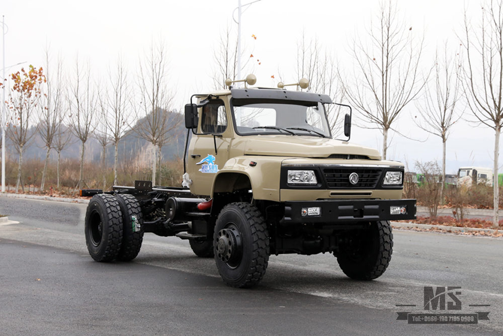 240hp Dongfeng Four-wheel Drive Off-road Vehicle Chassis_Long Head Cab Truck Chassis_4*4 Customised Export Special Purpose Vehicle Chassis