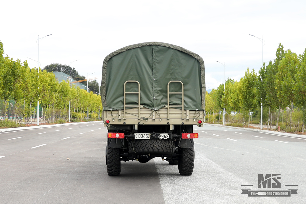 4*4 Dongfeng Cargo Truck_190 hp Long-head 2.5T Off-road Truck with Winch and tarpaulin pole_Four Wheel Drive Truck Manufacturer Export Special Purpose Vehicle