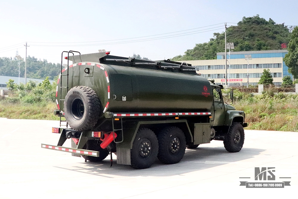 190HP Dongfeng Six-wheel Drive EQ2100 Tanker Truck_6*6 Pointed Head Feul Tanker for Sale_Six Drive Export Special Tanker Lorry