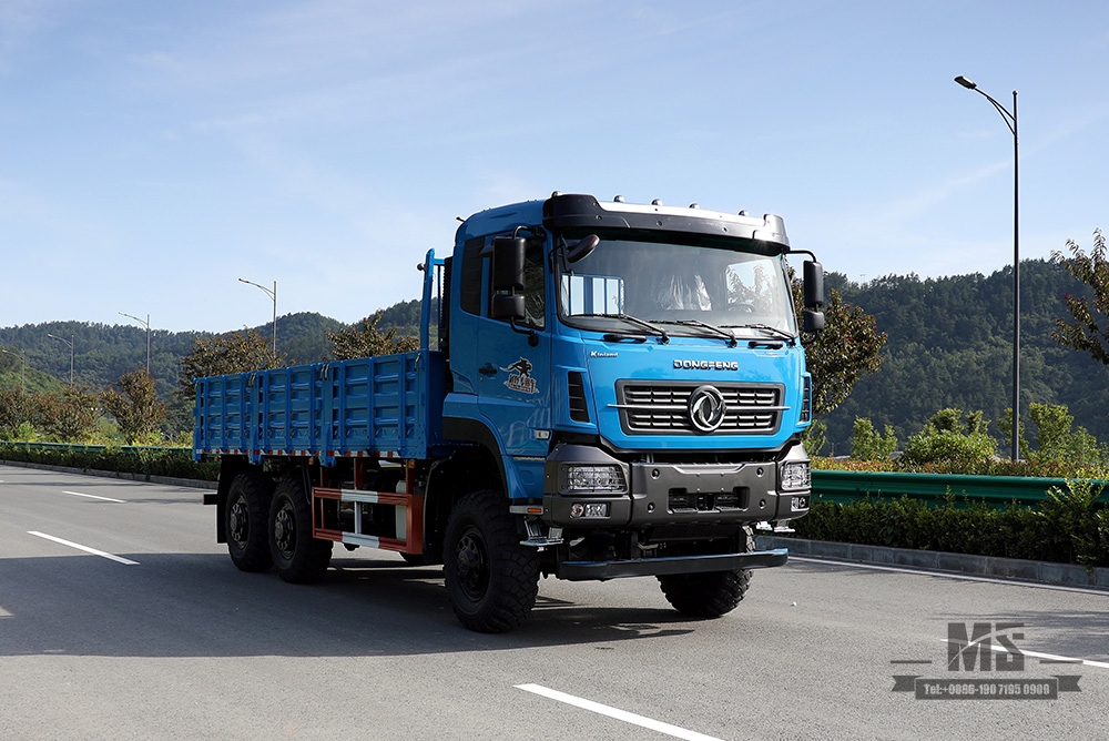 340hp Dongfeng 6*6 Truck_Dongfeng Six Wheel Drive Flat Head Cargo Truck With Brake Water Cooling Tank Long Distance Truck_Export Special Vehicle