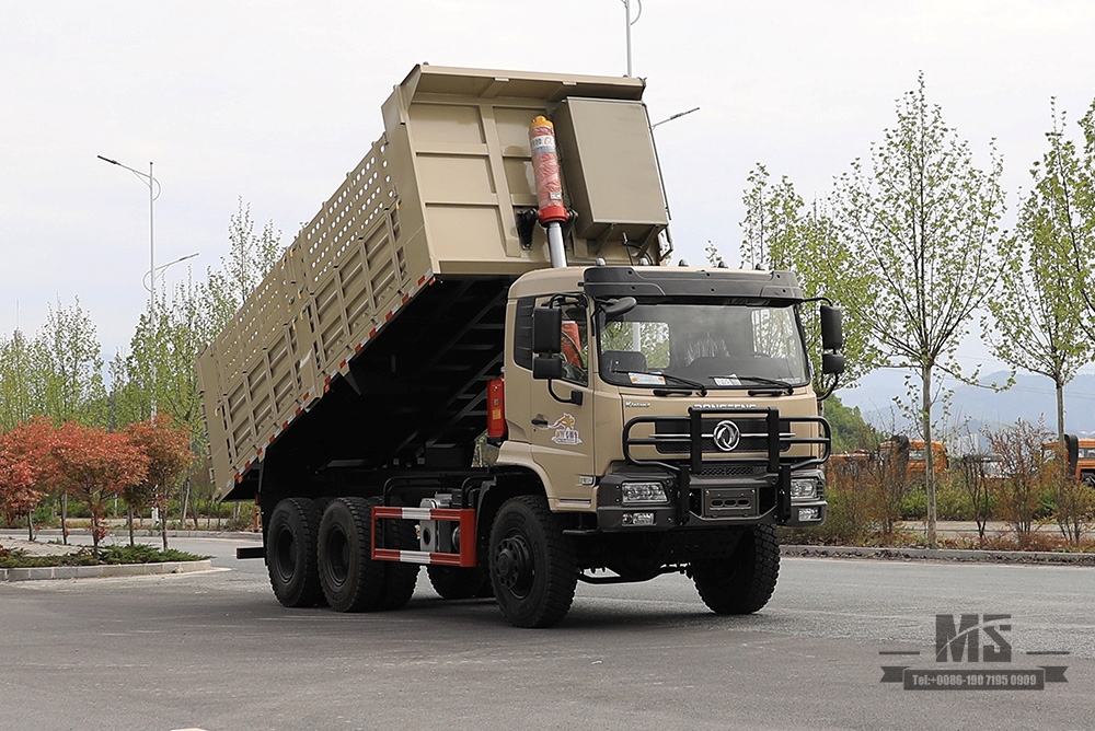 260hp Dongfeng Six Wheel Drive Dump Truck_6*6 Flat Head Single Row Tipper Truck Off Road Transportation Truck_Export Special Vehicle