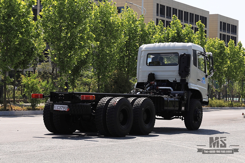 266 HP Dongfeng Six-wheel drive Off-road Chassis_6×6 Flathead Row Half Special Chassis_All-wheel Drive Three-axle 7T/13T/13T Transportation Truck Chassis_Export Special Vehicle