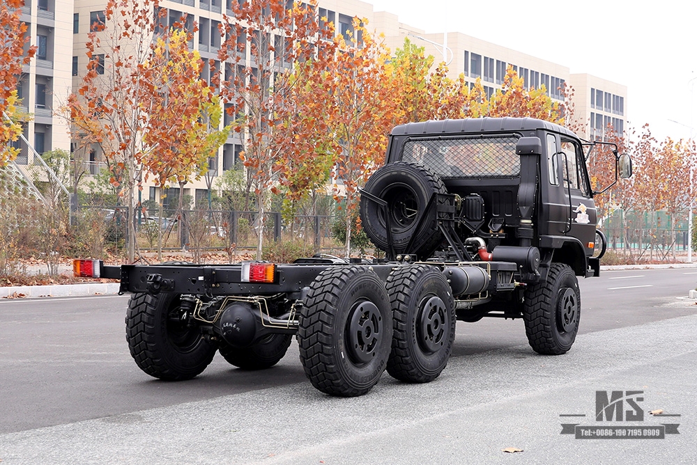 190 HP Dongfeng EQ2102 Off-road Three-axle Truck Chassis_Black Six wheel Drive Black Cargo Truck Chassis_All-wheel drive EQ2102G Export Special Purpose Vehicle Chassis