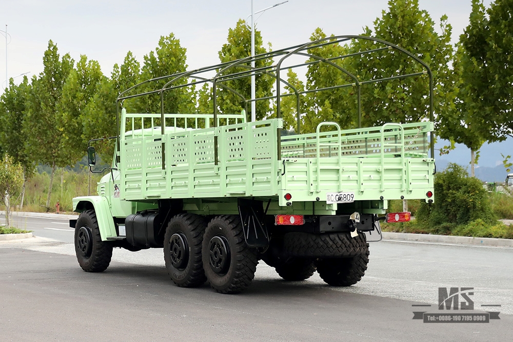 Dongfeng Six Wheel Drive EQ2100 Off Road Truck_190hp Dongfeng 6×6 3.5T Three Axle Single Row Pointed Head Truck with Tarpaulin Pole _Export Special Purpose Vehicle 