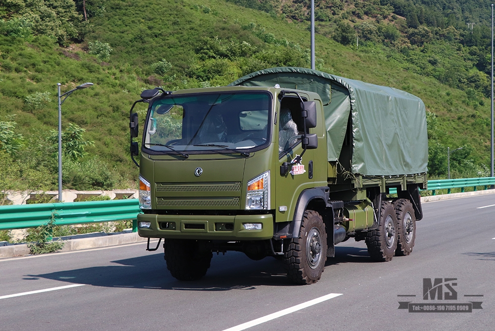 Flathead Dongfeng EQ240 6WD Off-road Truck_All-Wheel Drive EQ2082 Diesel Cargo Truck For Sale_Dongfeng 6x6 Civilian Off-road Truck for Sale_Export Special Vehicle