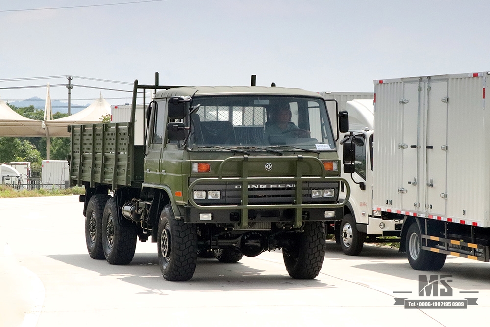 Dongfeng Six Wheel Drive EQ2102 Off Road Truck_6×6 Army Green 3.6T Double Row 153 Cab Cargo Truck Truck For Sale_Export Special Vehicle