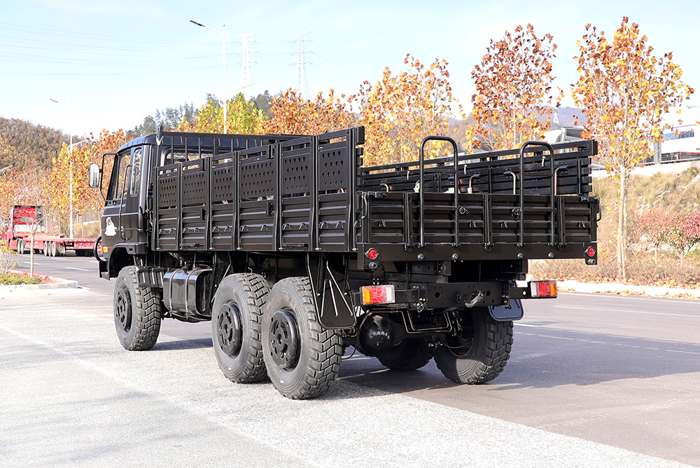 Dongfeng EQ2102 Off-road Truck_190 HP 3.5T Three-axle Six wheel Drive Black Cargo Vehicle_All-wheel drive EQ2102G Export Special Purpose Vehicle