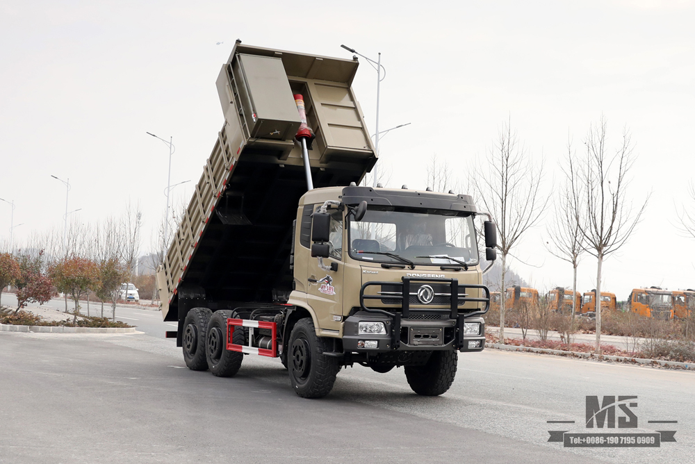 210hp 6*6 Dongfeng Dump Truck_ Flat Head Tipper Truck Six Wheel Drive Off Road Transportation Truck for Sale_Export Special Vehicle