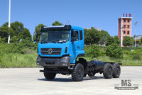 340hp Dongfeng Six Wheel DriveTruck Chassis_Dongfeng 6*6 Flat Head Cargo Truck Chassis With Brake Water Cooling Tank _Export Special Chassis