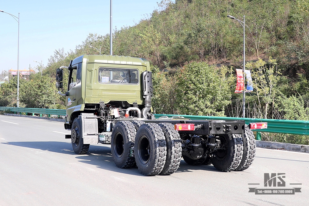 210hp Dongfeng 6*4 Tanker Truck Chassis_Dongfeng 6x4 Off Road Chassis_Flathead One-and-a-half Export Special Vehicle Chassis