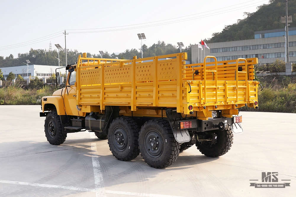 170 hp Dongfeng Six-wheel drive EQ2082 Truck_Gold Yellow 6*6 Single Row Pointed Head Off-road Special Truck_6×6 pointed 25Y Truck Export Special Vehicle