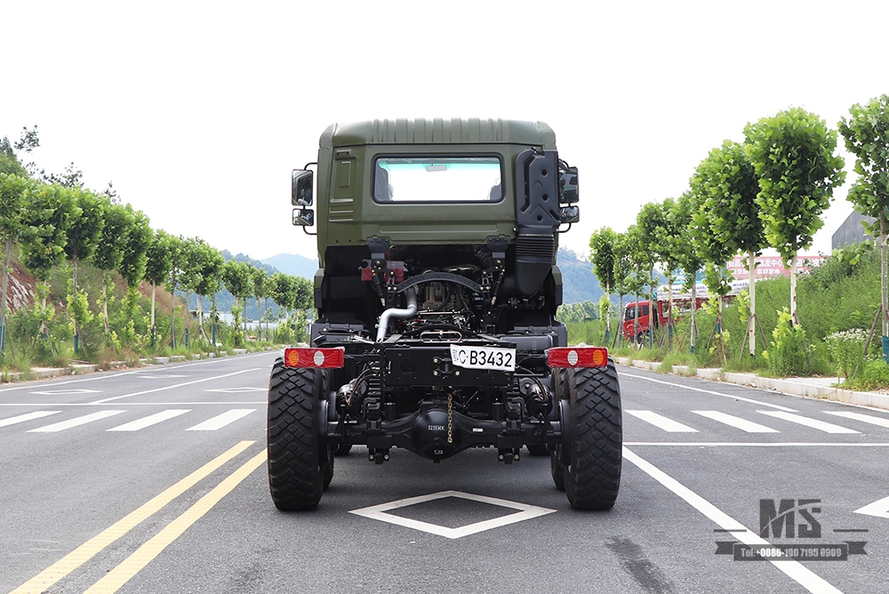 Dongfeng 6×6 Off Road Chassis_Six wheel Drive Dongfeng Flat Head One and a Half Row Chassis Cargo Truck Chassis AWD 6*6 Export Special Vehicle