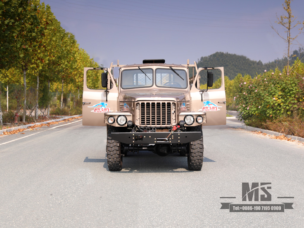 Classic EQ2082 Champagne Color Vehicle 6x6 Dongfeng pointed single row Mining Trucks Special Purpose Vehicle