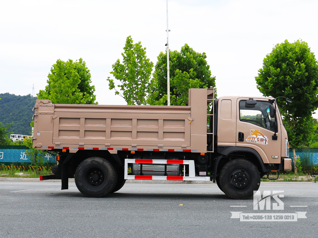 Dongfeng 10 Ton Four-wheel-drive Flathead Dump Truck (170 HP) | Special Export Trucks 