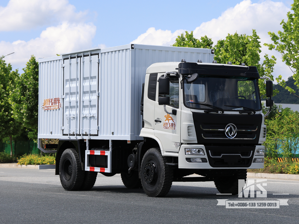 Dongfeng 18 Ton White 4&times;2 Flat-head Box Truck (210 HP) | Export Special Vehicle 