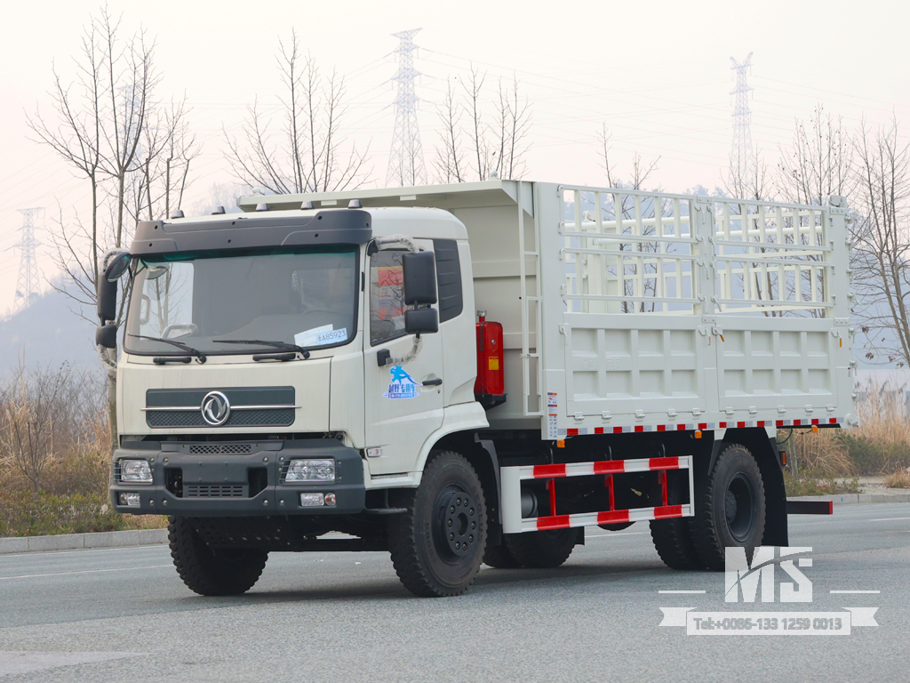 Dongfeng 18 Ton White 4&times;2 Grid Stake Dump Truck (210 HP) | Export Special Vehicle 