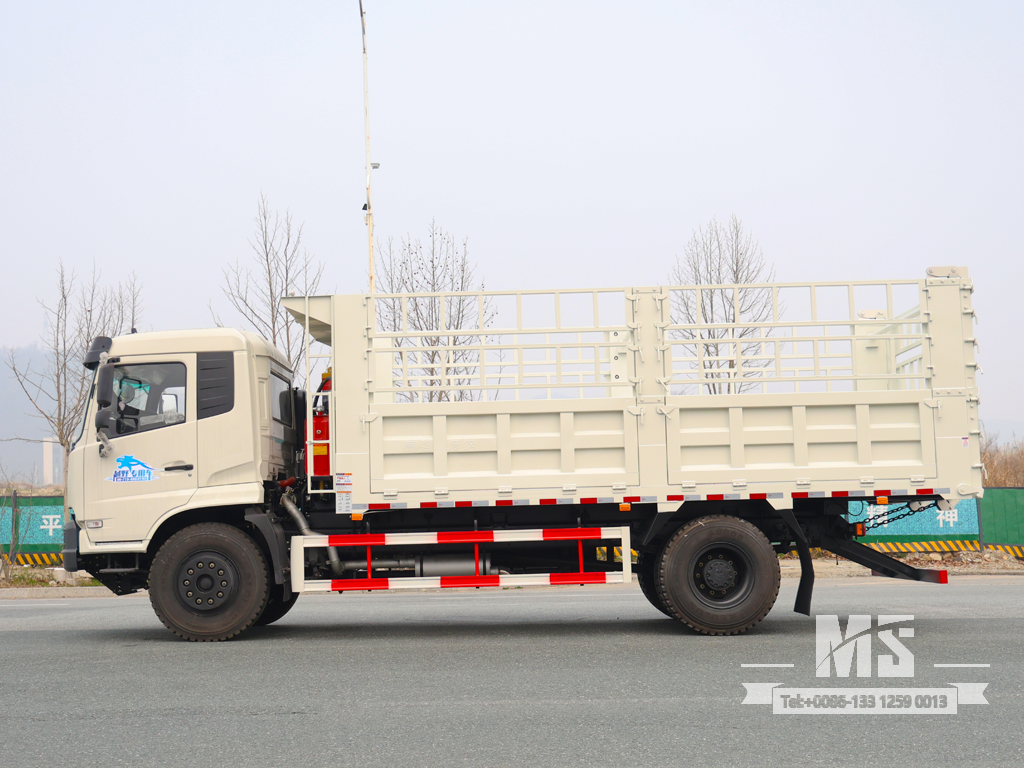 Dongfeng 18 Ton White 4&times;2 Grid Stake Dump Truck (210 HP) | Export Special Vehicle 