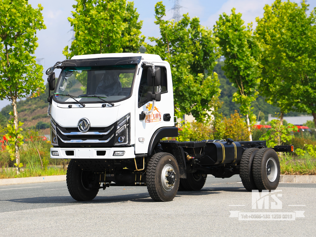 Dongfeng 4&times;4 Flat-head Chassis_4*4 150HP Conventional Truck Four Wheel Drive Chassis for Sale_ Special Export Chassis 