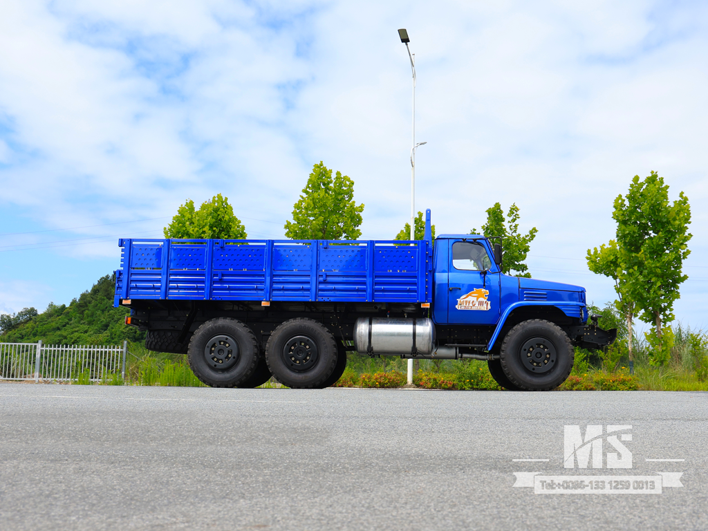 Export-Only Dongfeng 10-Ton Six-Wheel Drive Long Nose Cargo Truck Equipped with 190 HP Engine