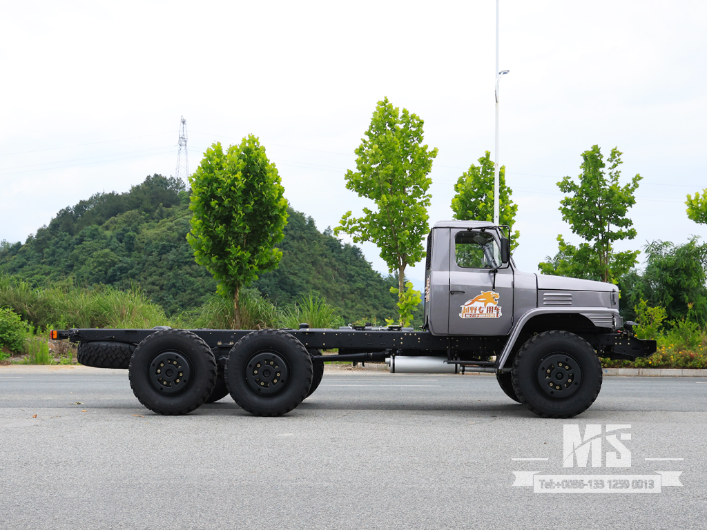 Dongfeng 6&times;6 EQ2100 Chassis_6*6 190hp Conventional Truck Six Wheel Drive Chassis for Sale_ Special Export Chassis 