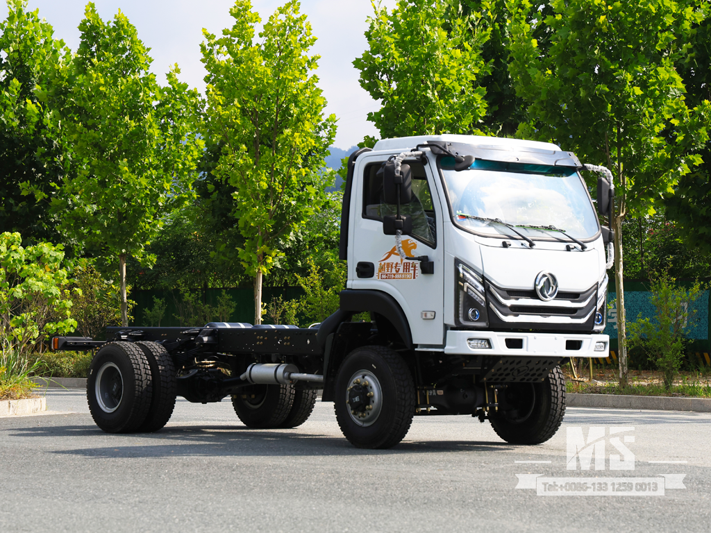 Dongfeng 4&times;4 Flat-head Chassis_4*4 150HP Conventional Truck Four Wheel Drive Chassis for Sale_ Special Export Chassis 