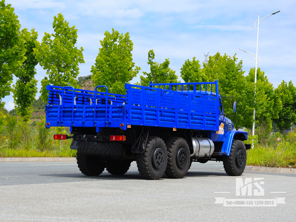 Export-Only Dongfeng 10-Ton Six-Wheel Drive Long Nose Cargo Truck Equipped with 190 HP Engine