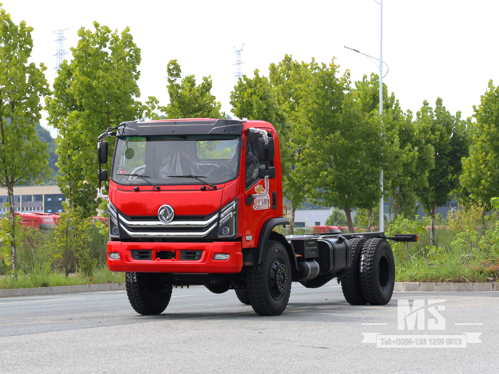 Dongfeng 4&times;4 Flat-head Chassis_4*4 170HP Conventional Truck Four Wheel Drive Chassis for Sale_ Special Export Chassis 