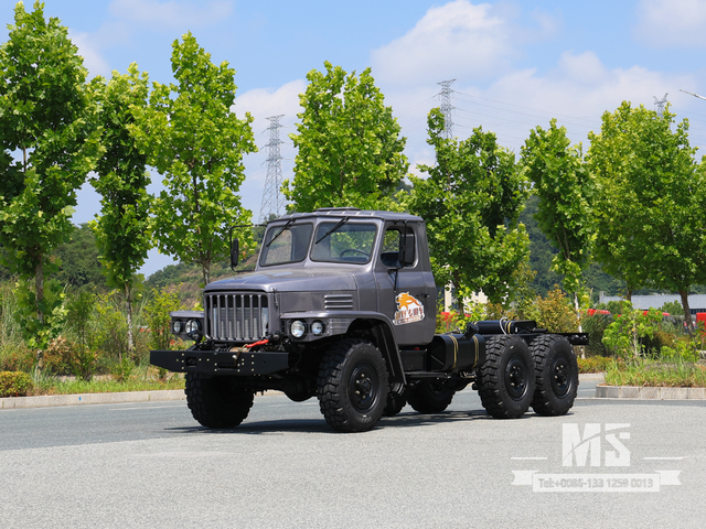 Dongfeng 6&times;6 Silver Gray EQ2082 Chassis_6*6 170HP Conventional Truck Six Wheel Drive Chassis for Sale_ Special Export Chassis 