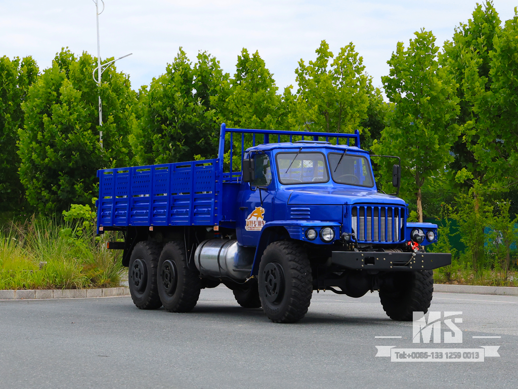 Export-Only Dongfeng 10-Ton Six-Wheel Drive Long Nose Cargo Truck Equipped with 190 HP Engine