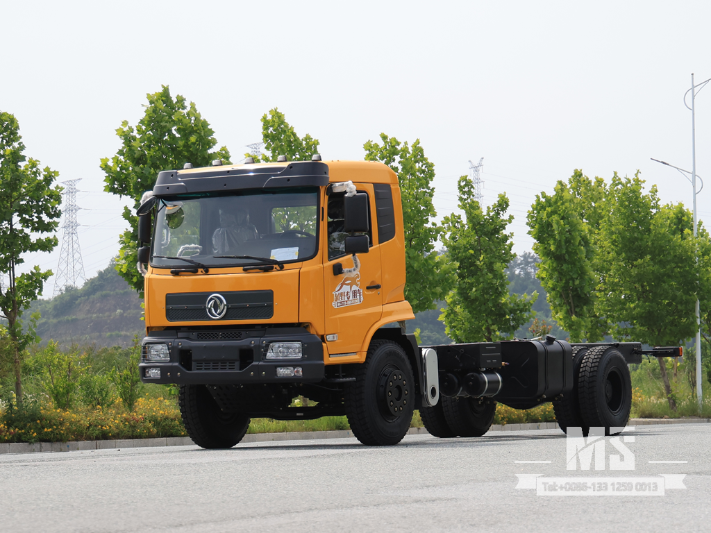 Dongfeng 4&times;4 Flathead Truck Chassis_4*4 260hp Flat Head Truck Four Wheel Drive Chassis for Sale_ Special Export Trucks Chassis 
