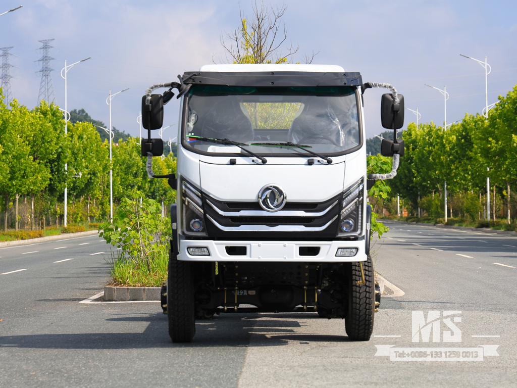 Dongfeng 4&times;4 Flat-head Chassis_4*4 150HP Conventional Truck Four Wheel Drive Chassis for Sale_ Special Export Chassis 